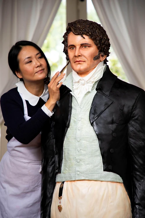 Tortul care îl înfăţişează perfect pe actor a fost creat în 200 de ore