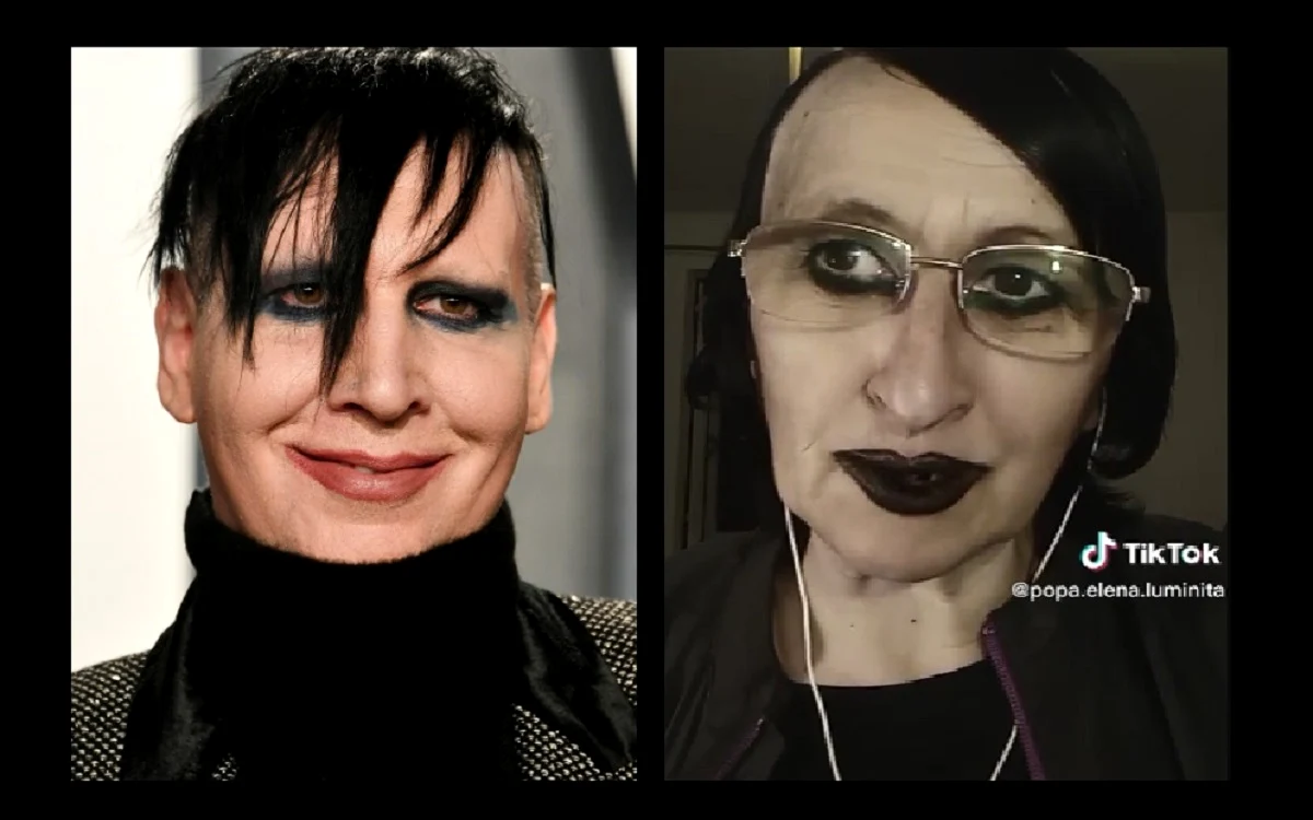 Doamna Popa Elena Luminița semănă cu Marilyn Manson, când se machiază strident