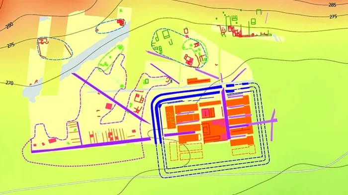 Poziționarea castrului roman de la Războieni Cetate FOTO Historia