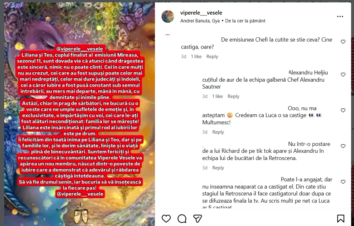 Internauții consideră că Alexandru Heljiu ar fi marele câștigător - Foto: captură Viperele Vesele 