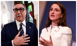 Oana Țoiu și Victor Ponta FOTO AFP