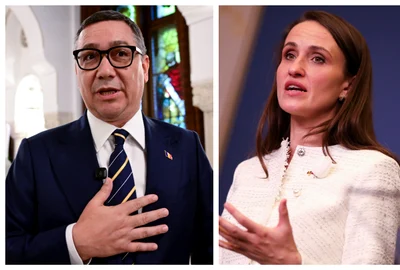 Oana Țoiu și Victor Ponta FOTO AFP