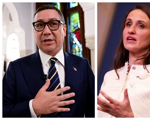 Oana Țoiu și Victor Ponta FOTO AFP