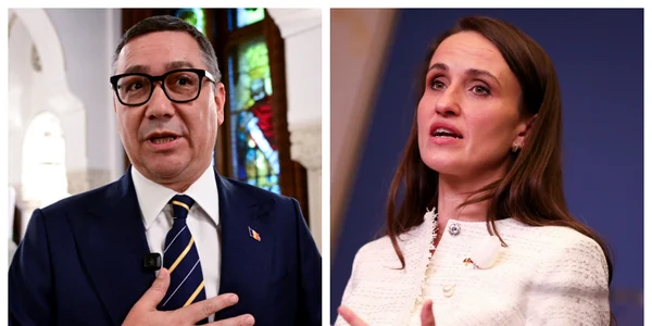 Oana Țoiu și Victor Ponta FOTO AFP