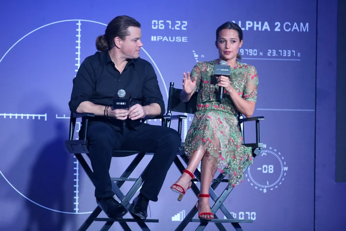 Matt Damon and Alicia Vikander attend the premiere of 'Jason Bourne 5' in Beijing, China on 16th August, 2016 jpeg