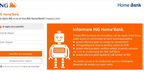 ing homebank indisponibil