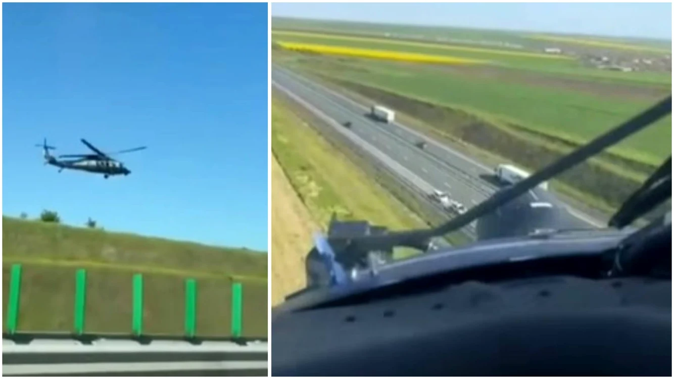 Urmărire ca-n filme pe A2. Foto: captură video Radio Constanța