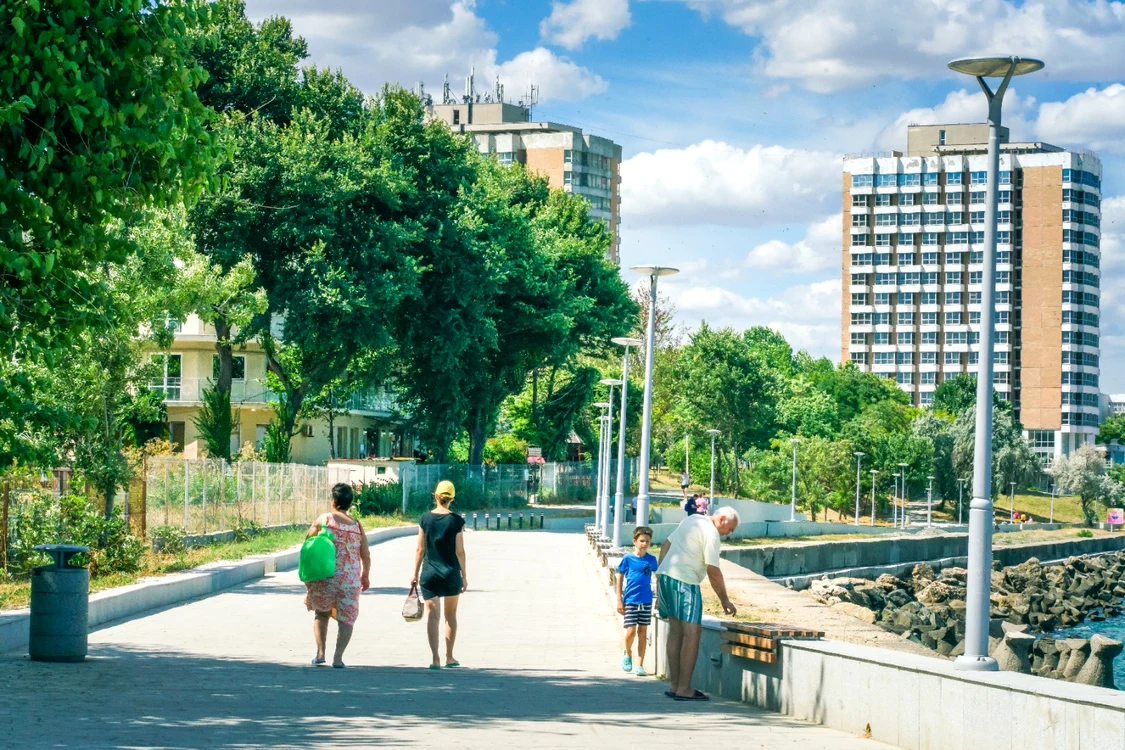 Faleza a devenit o atracție pentru turiști FOTO: Primăria Mangalia