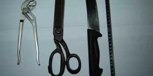 Obiectele găsite asupra tânărului au fost confiscate