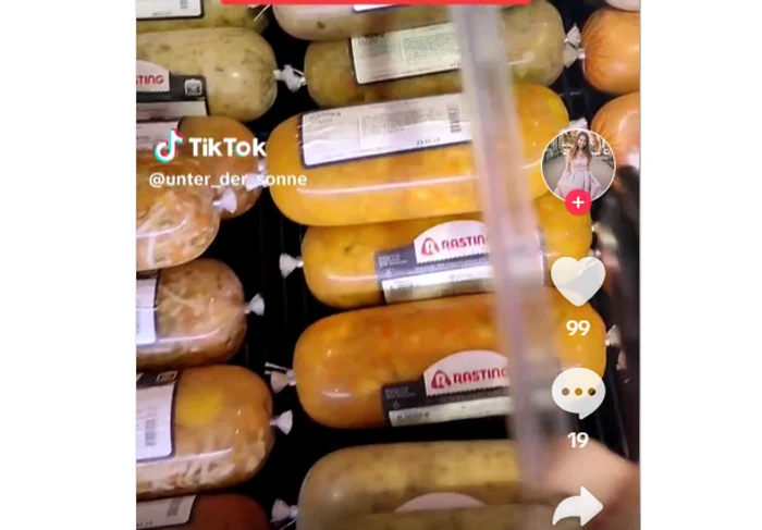 Supa la baton, printre produsele care i-au atras atenția. FOTO captură TikTok