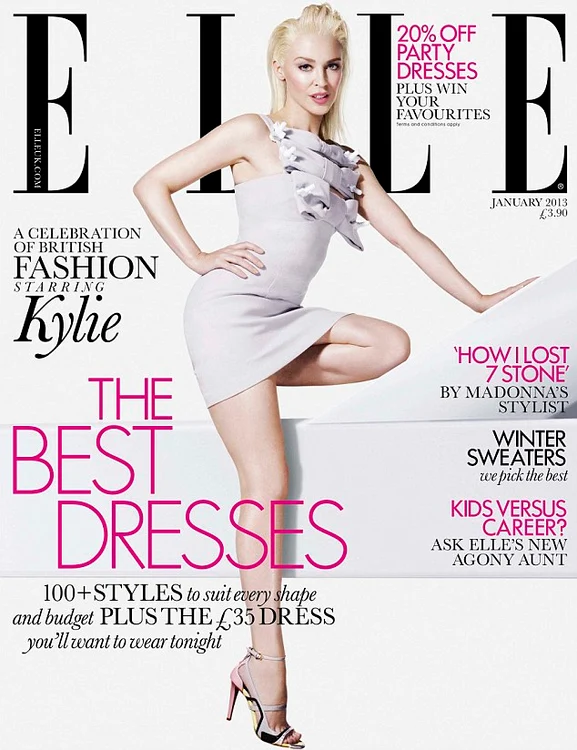 
    Kylie Minogue, pe coperta revistei «Elle»  