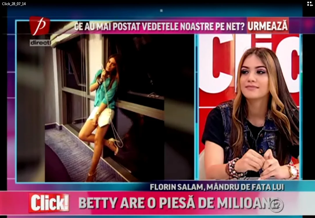 Betty Stoian a fost în platoul emisiunii Click! de la Prima Tv