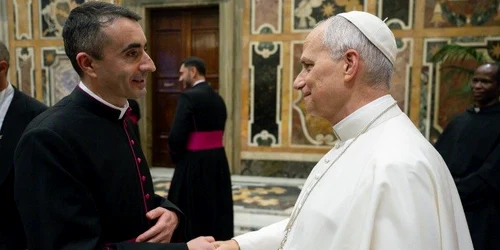 Mihaita Blaj si papa Leon jpeg