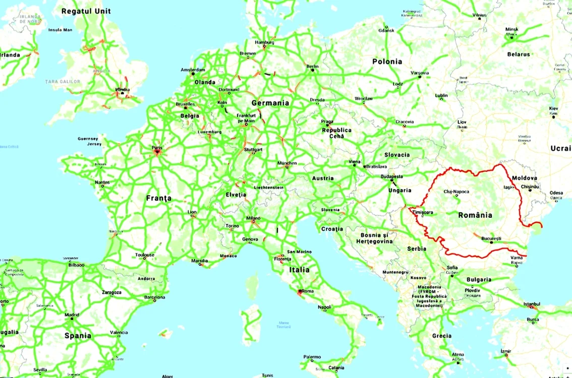 România iese în evidenţă în UE din cauza lipsei de autostrăzi