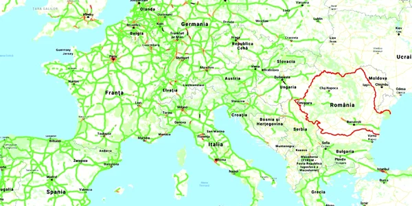 harta autostrazi romania europa