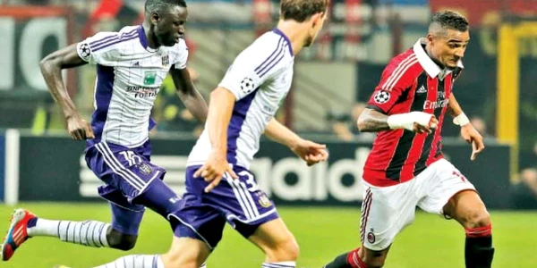 Prince Boateng (dreapta) a făcut un meci slab cu Anderlecht