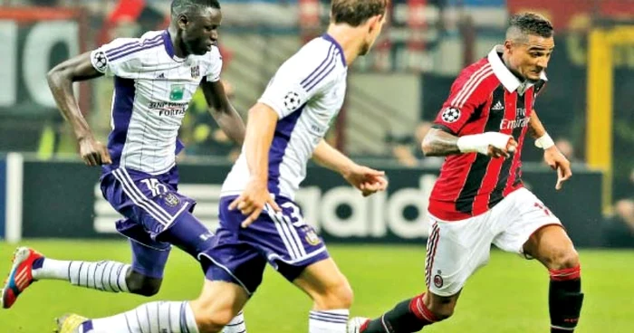 Prince Boateng (dreapta) a făcut un meci slab cu Anderlecht