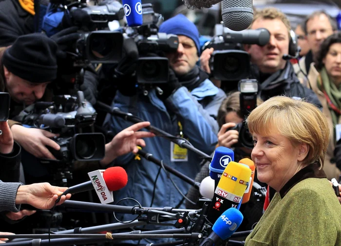 Angela Merkel, la sosirea ei la summitul UE FOTO Reuters