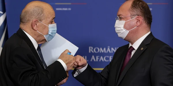 Declaraţii MAE - Bogdan Aurescu - Jean Yves Le Drian - 3 feb 2022 / FOTO Inquam Photos / Octav Ganea