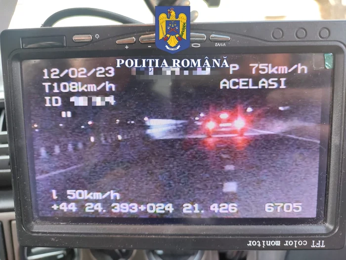 Șoferul aflat sub influența drogurilor circula cu viteză FOTO: IPJ Olt