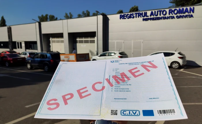 Cartea de Identitate a Vehiculului Foto: Registrul Auto Român/Facebook