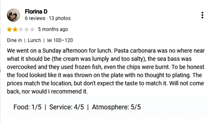 Experiența trăită de Florina la restaurantul lui Dani Oțil 