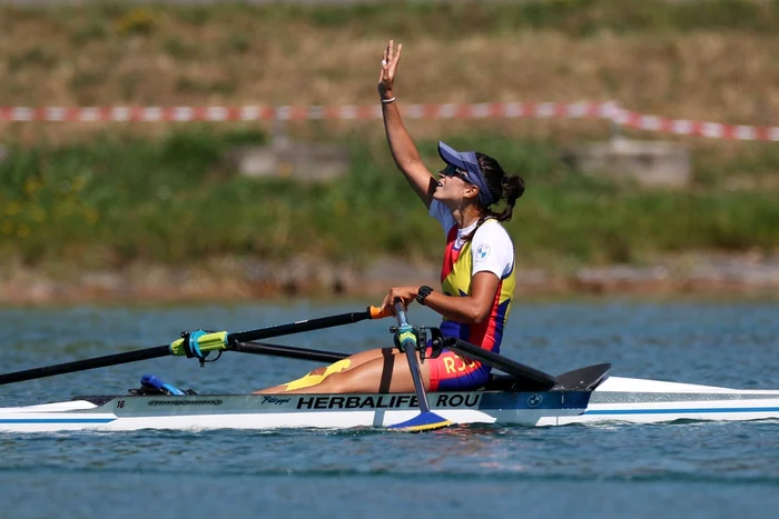 Ionela, sărbătorind victoria. FOTO Gettyimages