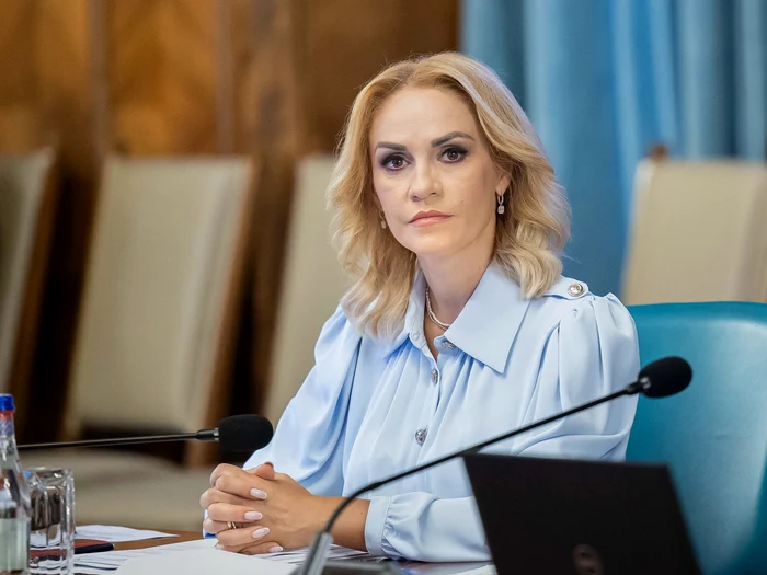 Gabriela Firea, ministrul Familiei FOTO: GOV