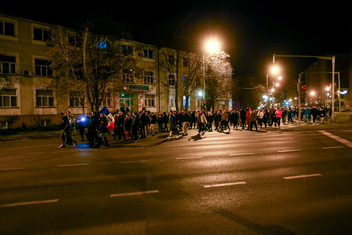 imagine de la protestele din Timişoara