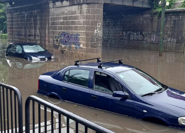 Inundații în Timișoara FOTO: FB/Gabriel Bilc