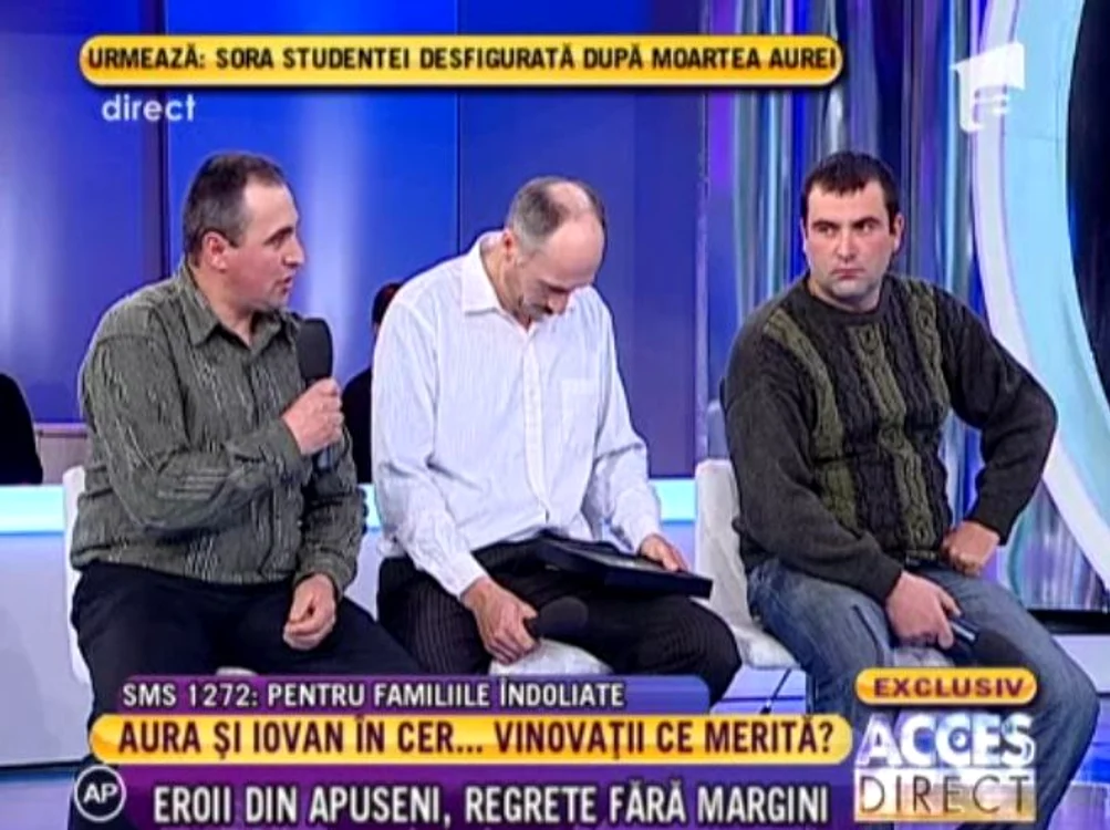 
    Gherorghe Trif, Argentin Todea şi Gheorghe Giurgiu, cei trei salvatori din Apuseni (Captură Antena 1)  