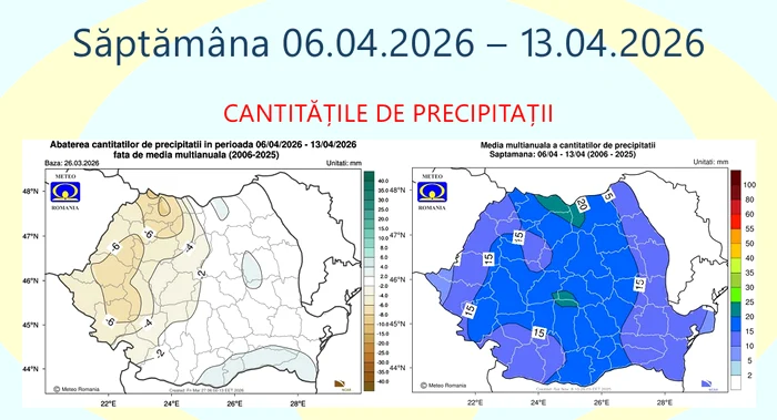Prognoza pentru a doua săptămână a intervalului FOTO ANM
