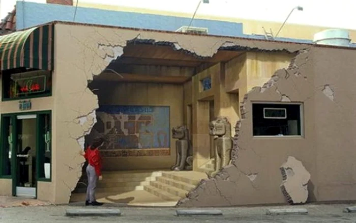 Pictură 3D pe perete