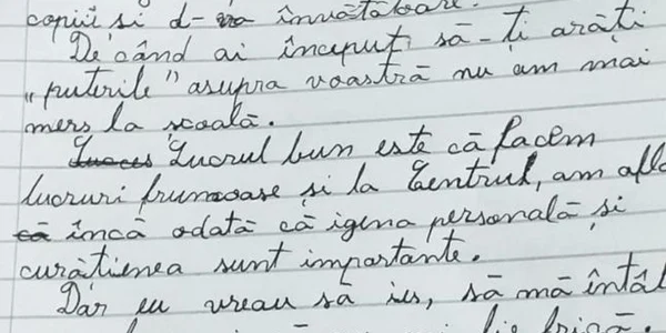 scrisoare fetita