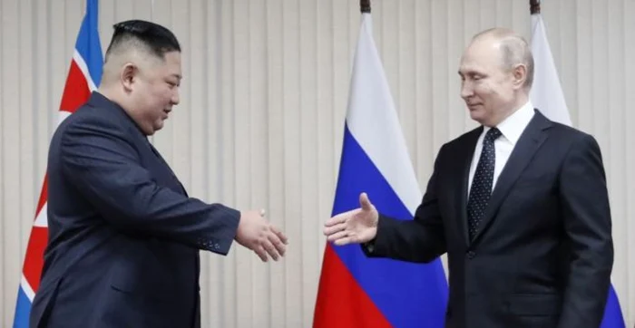 Liderul nord-coreean Kim Jong-un și președintele rus Vladimir Putin