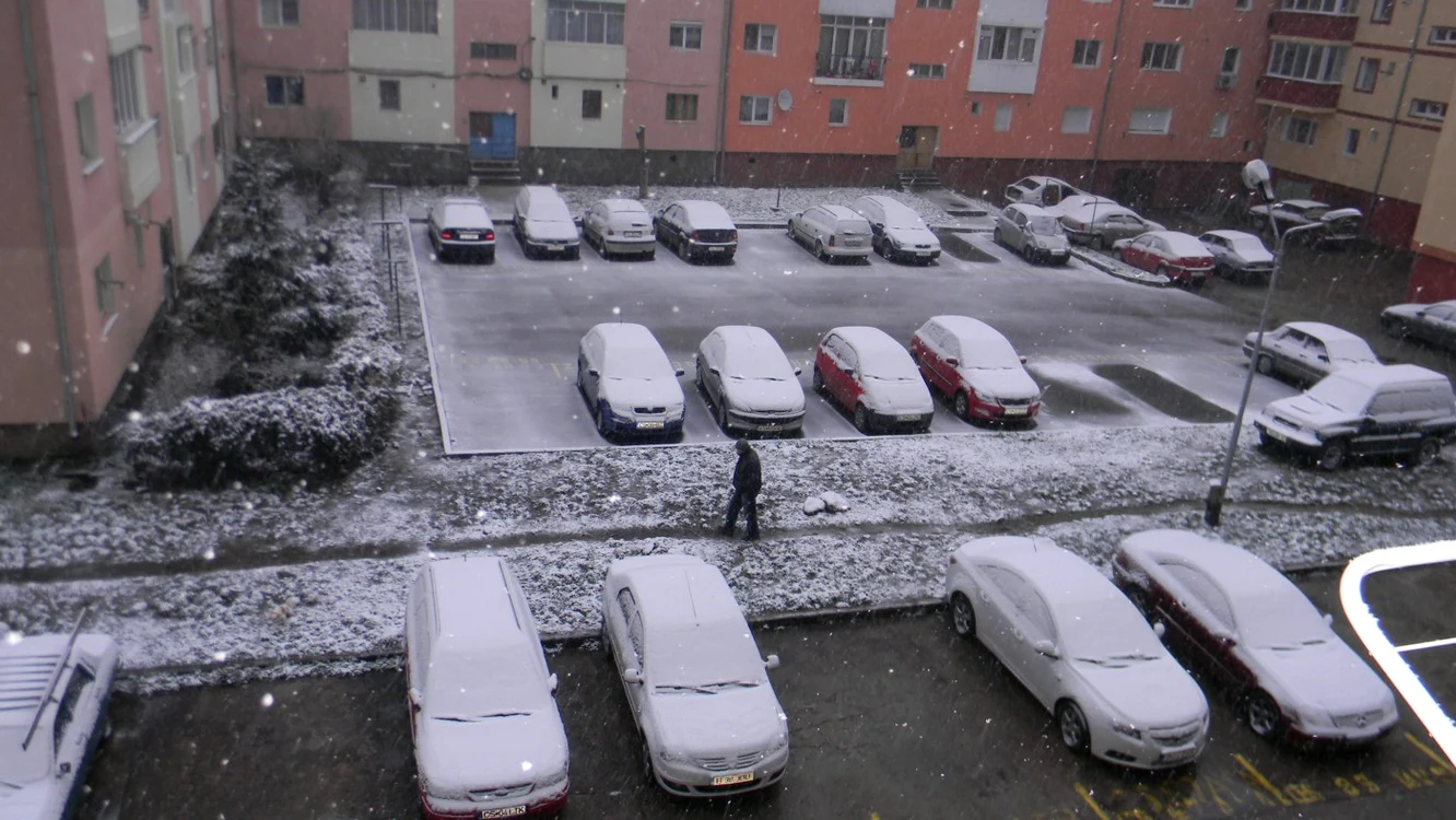 La Reşiţa ninge la jumătatea lui Martie FOTO CRISTIAN FRANŢ