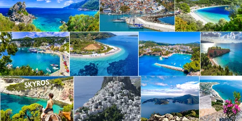Insulele verzi ale Greciei ascunse din Arhipelagul Sporade în Marea Egee Colaj DMS