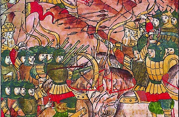 Bătălia de la râul Vorskla. Miniatură din Cronica Ilustrată a lui Ivan cel Groaznic (© Wikimedia Commons)
