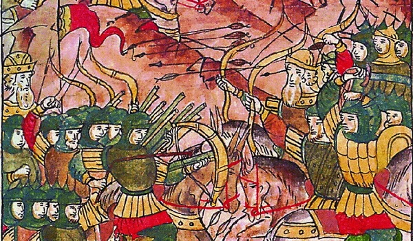 Bătălia de la râul Vorskla. Miniatură din Cronica Ilustrată a lui Ivan cel Groaznic (© Wikimedia Commons)