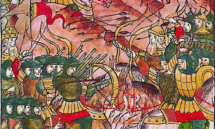 Bătălia de la râul Vorskla. Miniatură din Cronica Ilustrată a lui Ivan cel Groaznic (© Wikimedia Commons)