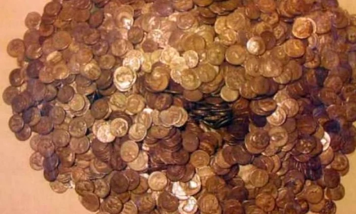 Cea mai veche descoperire a unui tezaur în Transilvania   galbeni înveliţi în ceară găsiți lângă Cetatea Sebeşului jpeg