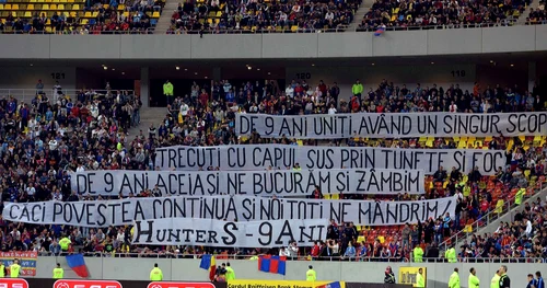 banner aniversare hunters peluza sud steaua foto razvan pasarica/rpressport