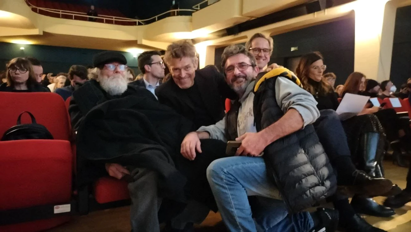 Lucian Băncilă, alături de Willem Dafoe și Enrico Ghezzi. FOTO Rotalianul
