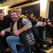 Lucian Băncilă, alături de Willem Dafoe și Enrico Ghezzi jpeg