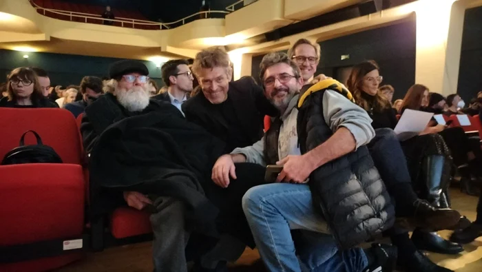 Lucian Băncilă, alături de Willem Dafoe și Enrico Ghezzi. FOTO Rotalianul