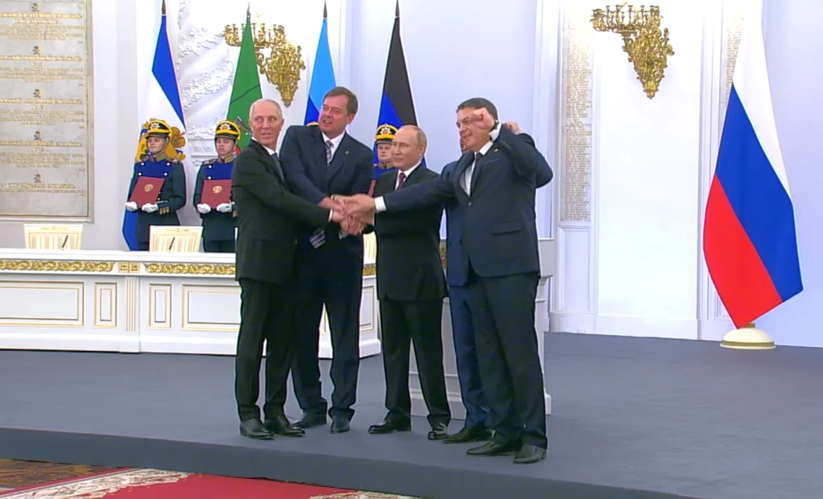 Vladimir Putin a proclamat oficial anexarea a patru provincii ucrainene