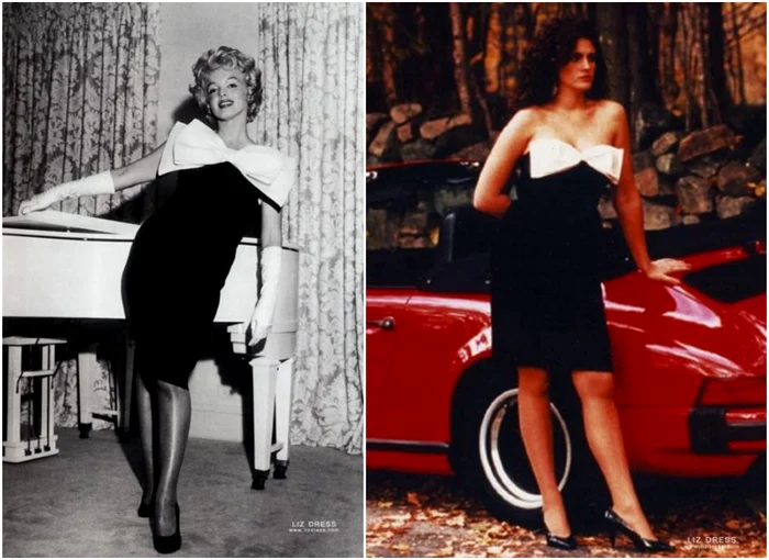 rochia neagra cu funda alba jpg