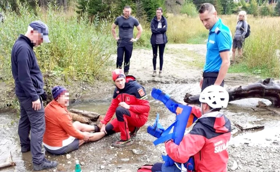 O turistă din Mare Britanie a dat de necaz în Munții Bucegi. FOTO IJJ Dâmbovița