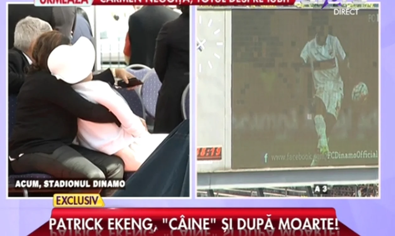 Soția lui Patrick Ekeng s-a prăbușit în brațele prieteni ei