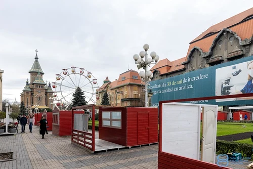 Pregătiri pentru Târgul Crăciunului din Timișoara FOTO Casa de Cultură a Municipiului